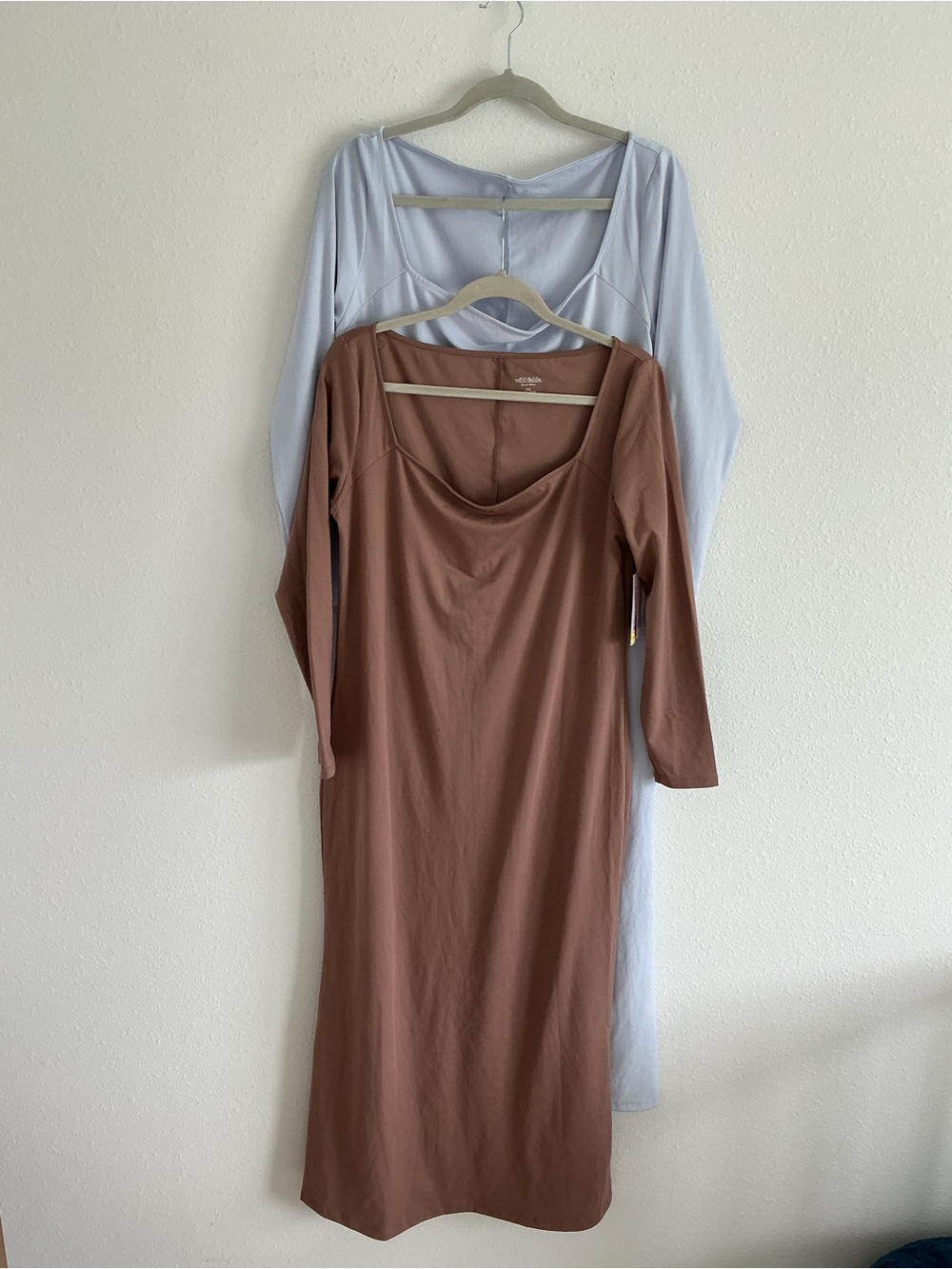 wild fable Brown Midi Dress with Scoop Neckline